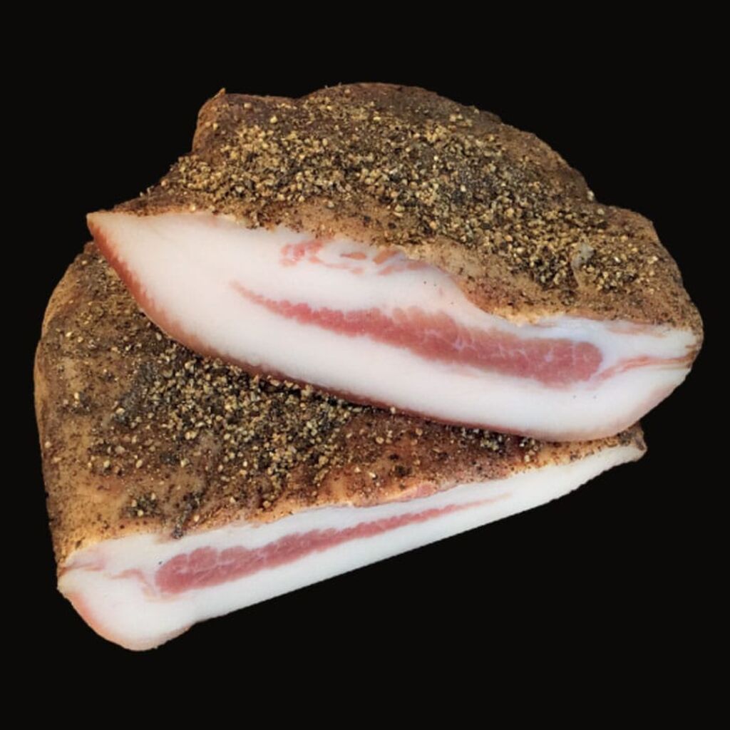 Confezione orientativa di Guanciale stagionato in conca di marmo di La bottega di Adò, Italia