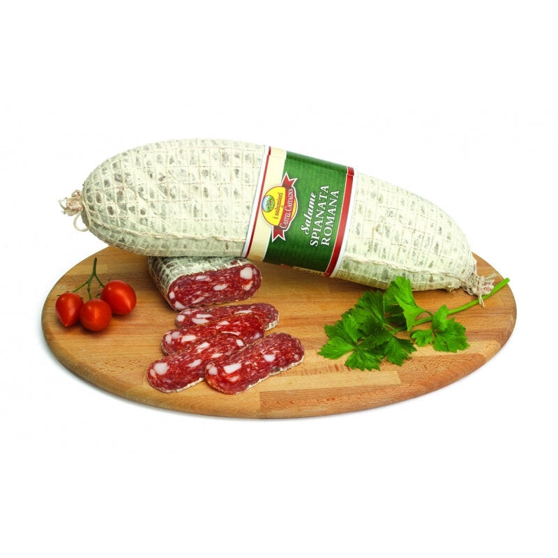 Confezione orientativa di Salame spianata romana del I salumieri di Castel Castagna, Italia