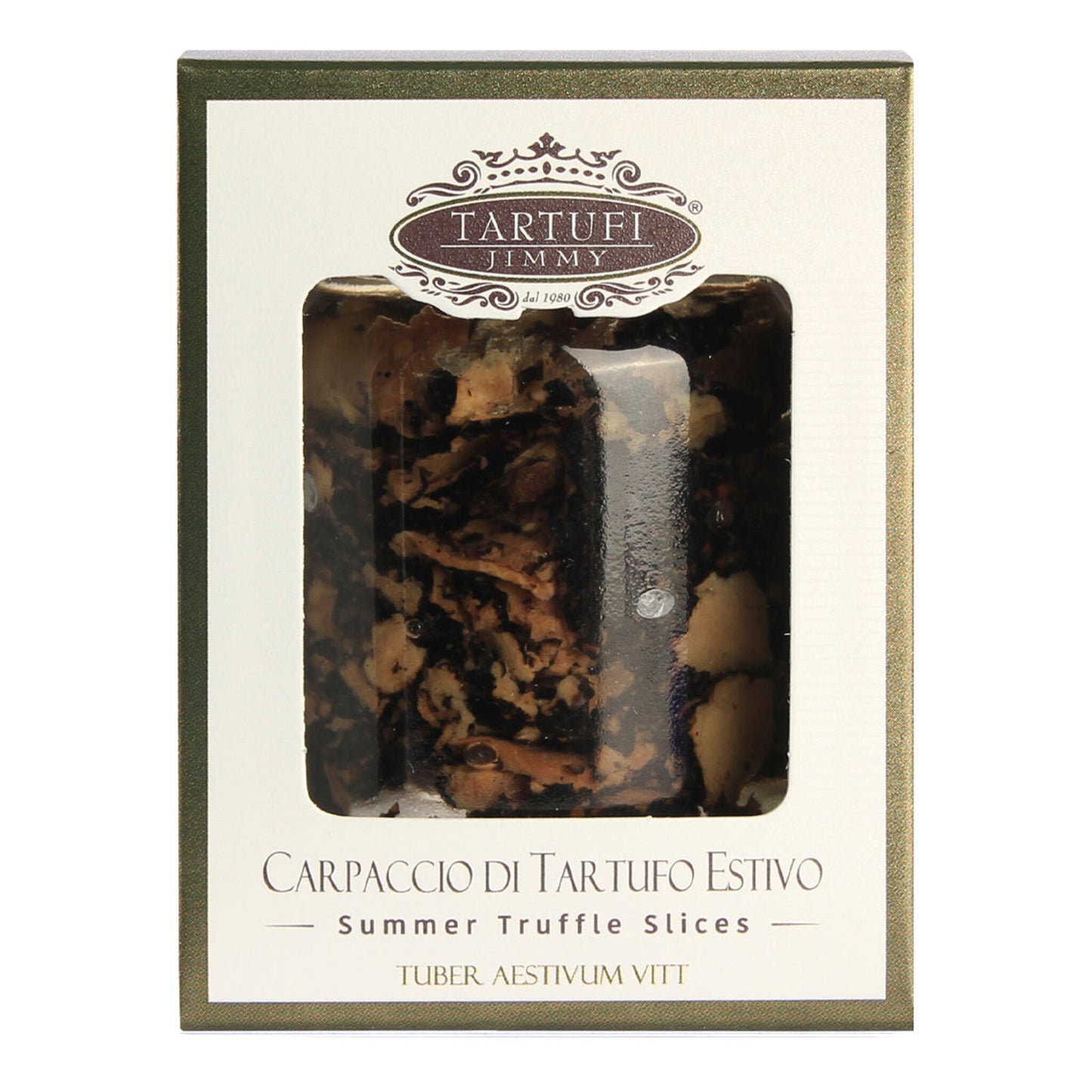 Confezione orientativa di Carpaccio di tartufo estivo de Tartufi Jimmy, Italia