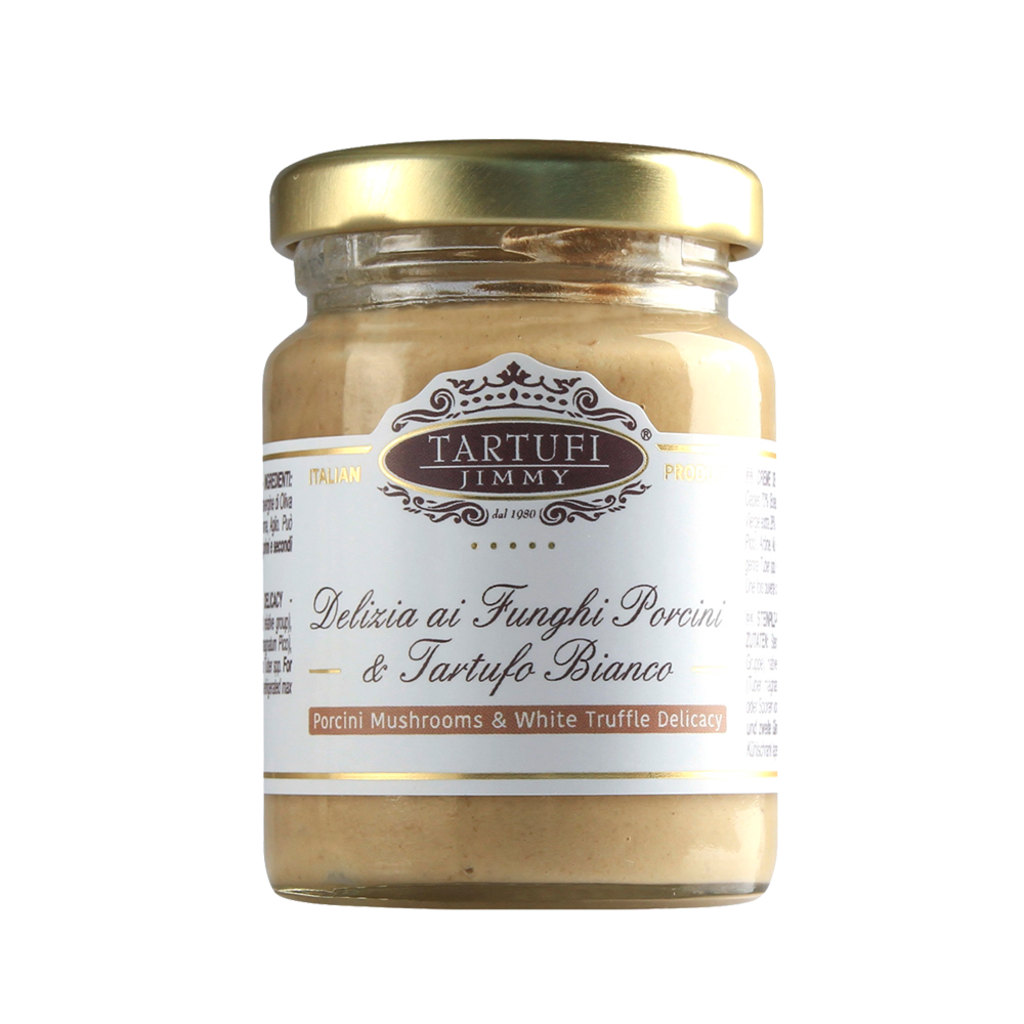 Confezione orientativa di Delizia di funghi porcini e tartufo bianco de Tartufi Jimmy, Italia