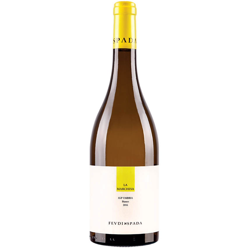 Bottiglia di La Marchesa IGP Umbria bianco, vino bianco italiano della regione Umbria di Feudi Spada