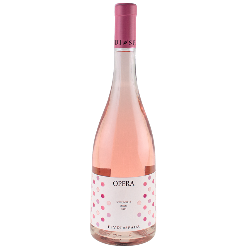Bottiglia di Opera IGP Umbria rosato, vino rosato italiano della regione Umbria di Feudi Spada