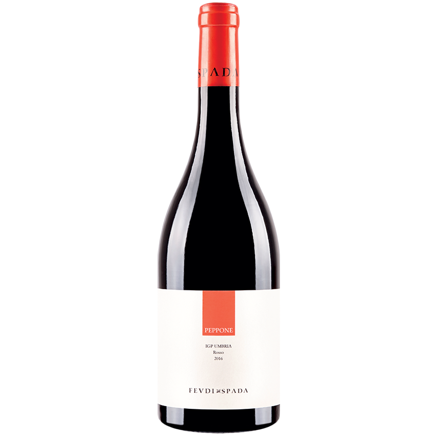 Bottiglia di Peppone IGP Umbria rosso, vino rosso italiano della regione Umbria di Feudi Spada
