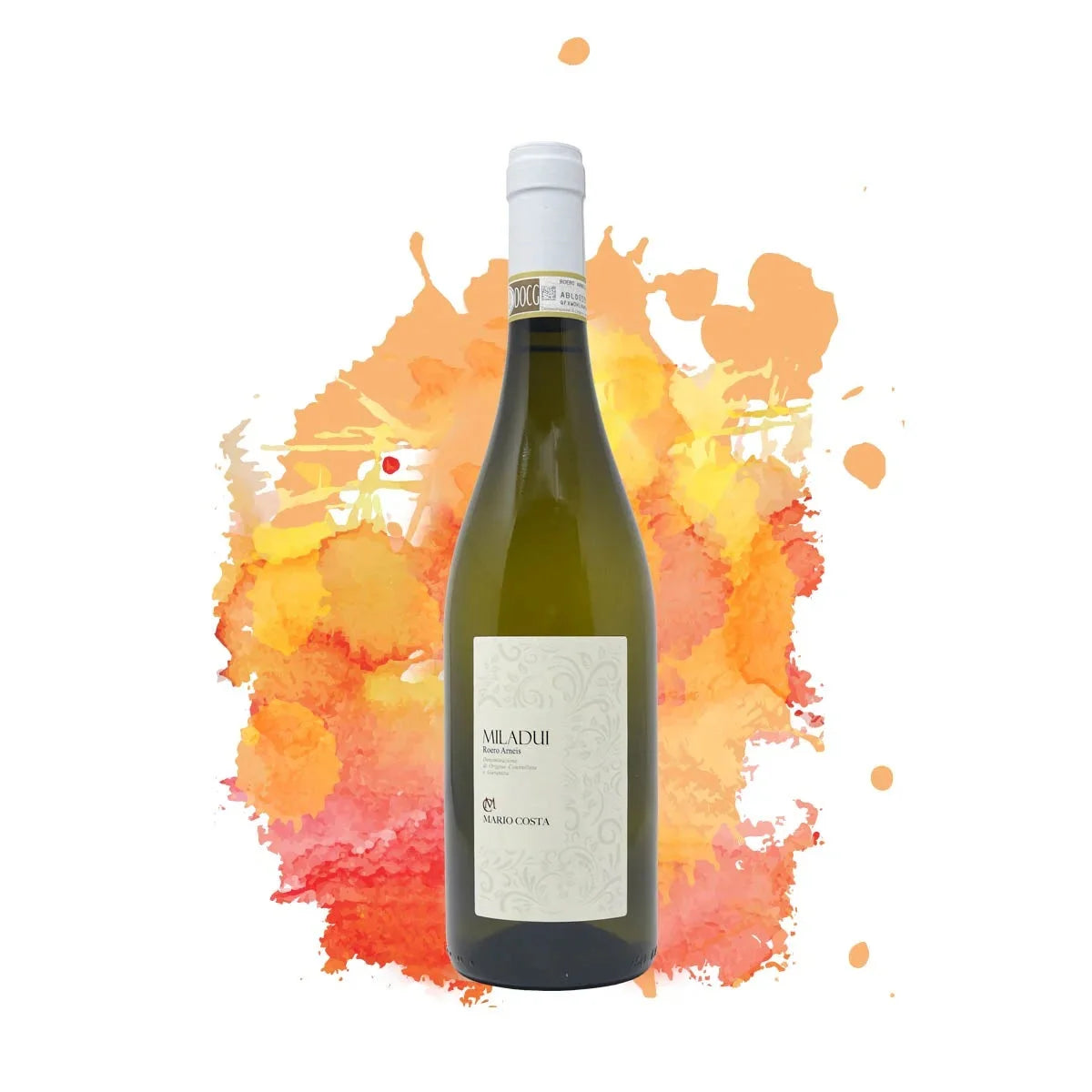 Bottiglia di Roero Arneis DOCG - Miladui, vino bianco italiano della regione Piemonte di Azienda agricola Mario Costa
