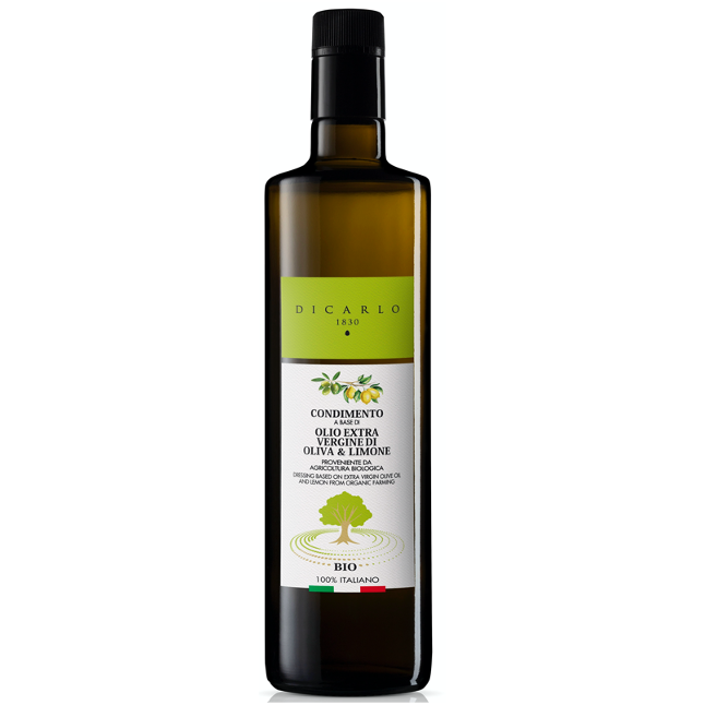 Confezione orientativa d'Olio extravergine d'oliva al limone BIO de Fam. Di Carlo, Italia