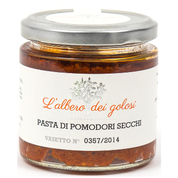 Confezione orientativa di Patè di pomodori secchi de l'Albero dei golosi, Italia