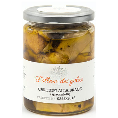 Confezione orientativa di Carciofi spaccati alla brace de l'Albero dei golosi, Italia