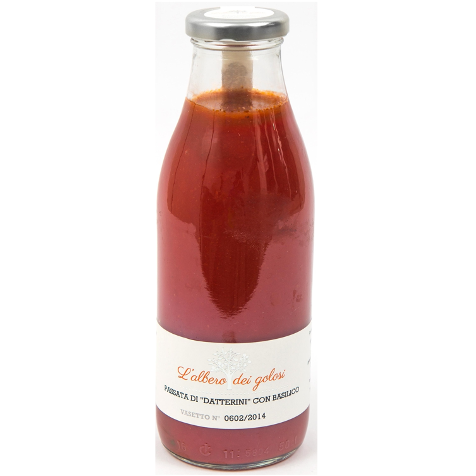 Confezione orientativa di Passata di datterini con basilico de l'Albero dei golosi, Italia