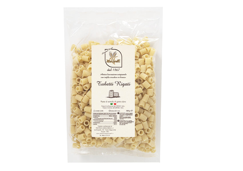 Confezione orientativa di Tubetti rigati di Pastificio Masciarelli