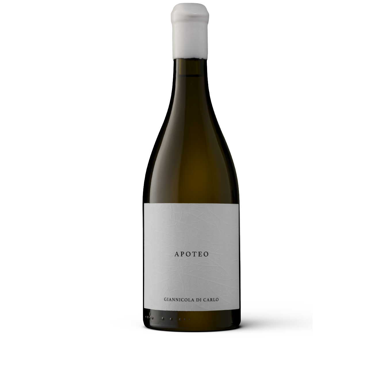 Bottiglia di Apoteo Bianco, vino bianco italiano della regione Abruzzo di Fam. Di Carlo
