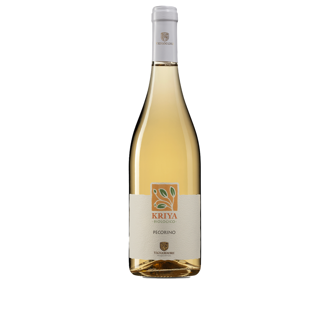 Bottiglia di Kriya BioVegan Pecorino IGP, vino bianco italiano della regione Abruzzo di Fam. Di Carlo