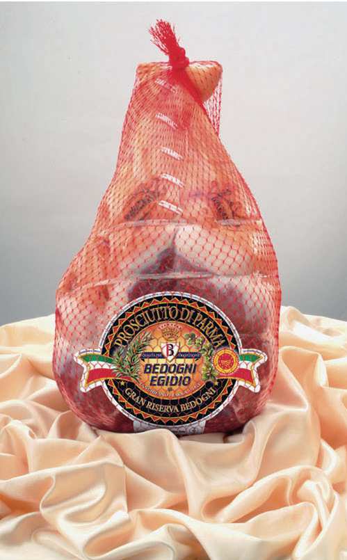 Confezione orientativa di Prosciutto crudo di Parma "Gran Riserva" disossato "a addobbo" di Bedogni Egidio, Italia