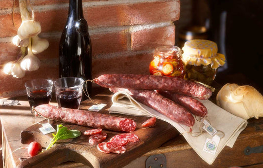 Confezione orientativa di Salame strolghino IGP di Bedogni Egidio, Italia