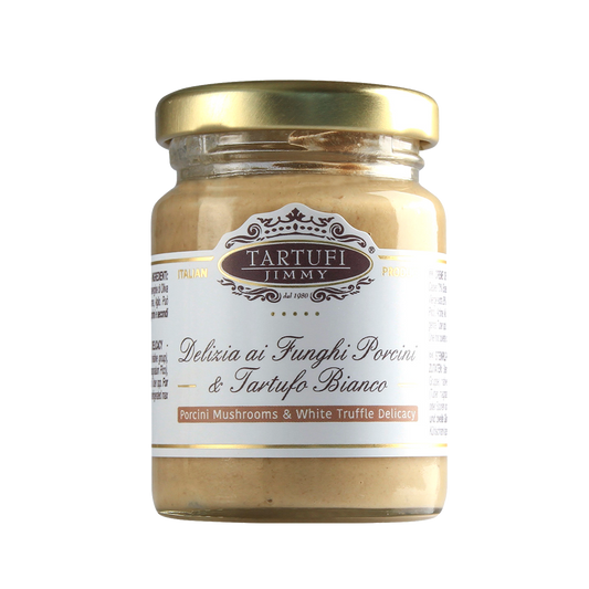Confezione orientativa di Delizia di funghi porcini e tartufo bianco de Tartufi Jimmy, Italia