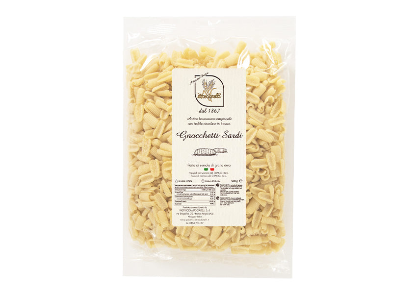Confezione orientativa di Gnocchetti Sardi di Pastificio Masciarelli