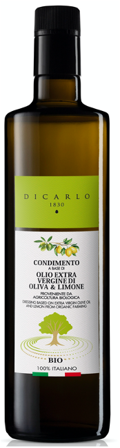 Confezione orientativa d'Olio extravergine d'oliva al limone BIO de Fam. Di Carlo, Italia