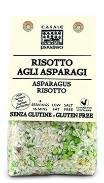 Confezione orientativa di Risotto agli asparagi e gamberetti de Casale Paradiso, Italia