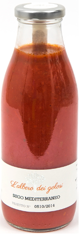 Confezione orientativa di Sugo mediterraneo de l'Albero dei golosi, Italia