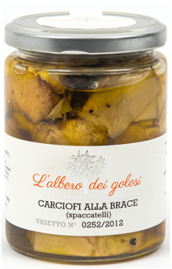 Confezione orientativa di Carciofi spaccati alla brace de l'Albero dei golosi, Italia