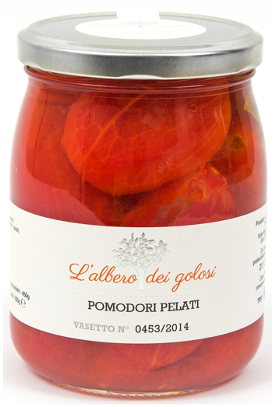 Confezione orientativa di Pomodori pelati de l'Albero dei golosi, Italia