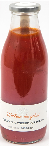 Confezione orientativa di Passata di datterini con basilico de l'Albero dei golosi, Italia